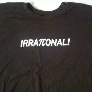 Irrational Men's T-shirt. ThinkGeek. Math Puns.